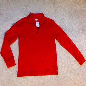 NWT festivals holiday red boys quarter zip size 16